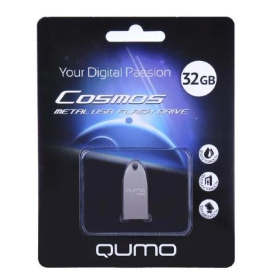 Лот: 6518358. Фото: 1. USB флешка 32Gb Qumo Cosmos, серебристый. USB-флеш карты