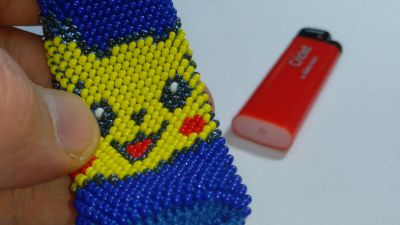 Лот: 19872689. Фото: 1. Чехол для зажигалки из бисера. Бисероплетение