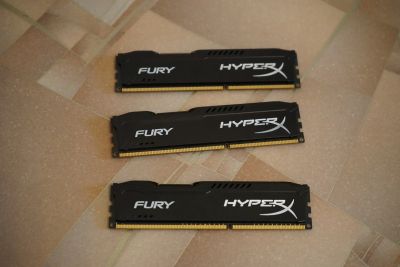 Лот: 25038666. Фото: 1. Память HyperX Fury Black DDR3. Оперативная память