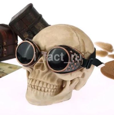 Лот: 9788055. Фото: 1. Очки Стимпанк Черные Линзы. Маски, очки
