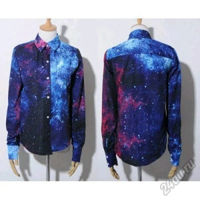 Лот: 5575335. Фото: 1. рубашка космос galaxy рр 42-44. Блузы, рубашки, водолазки
