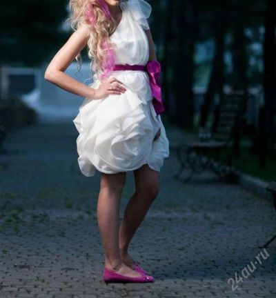 Лот: 2083667. Фото: 1. Эксклюзивное Короткое свадебное... Свадебные платья