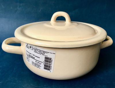 Лот: 12832874. Фото: 1. 🥘 Кастрюля 1,45 л "Ретро" эмалированная... Кастрюли