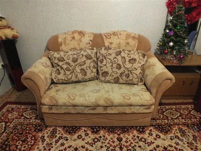 Лот: 2401026. Фото: 1. диван коричневый. Кресла, пуфы