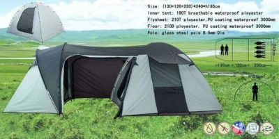 Лот: 25756007. Фото: 1. Туристическая палатка 6-местная... Палатки, тенты