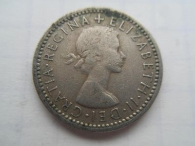 Лот: 8373955. Фото: 1. Великобритания 6 пенсов 1957. Великобритания и острова