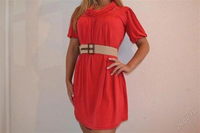 Лот: 2294837. Фото: 1. Красное платье на 42-44! цены... Платья