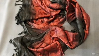 Лот: 13435781. Фото: 1. Палантин шарф красно-черный. Шарфы, платки