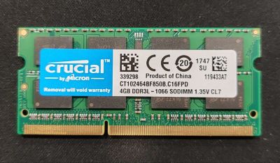 Лот: 25441019. Фото: 1. Оперативная память sodimm Crucial... Оперативная память