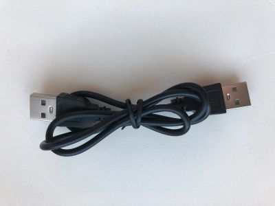 Лот: 25404706. Фото: 1. Кабель USB 2.0 (A-A) ~50 cм. Чёрный... Шлейфы, кабели, переходники