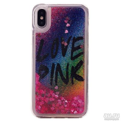 Лот: 12833494. Фото: 1. Чехол iPhone X/XS Плавающие блестки... Чехлы, бамперы