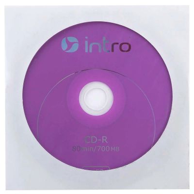 Лот: 24469908. Фото: 1. CD-R диск Intro 52X 700MB, конверт... CD, DVD, BluRay