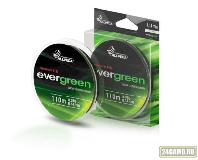 Лот: 13029037. Фото: 1. Леска плетеная ALLVEGA "Evergreen... Леска, блесны, крючки, мормышки