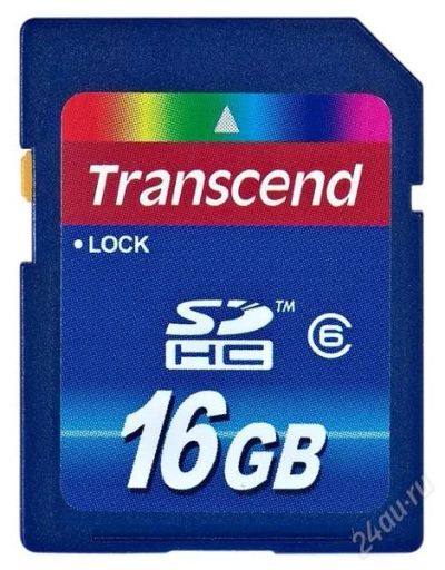 Лот: 745039. Фото: 1. Карта памяти SD Transcend 16Gb... Карты памяти