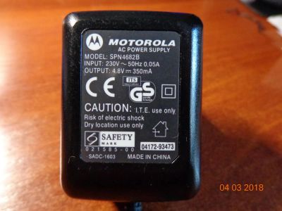 Лот: 11127593. Фото: 1. Зарядка для Motorola SPN4682B... Зарядные устройства, блоки питания, адаптеры сетевые для смартфонов