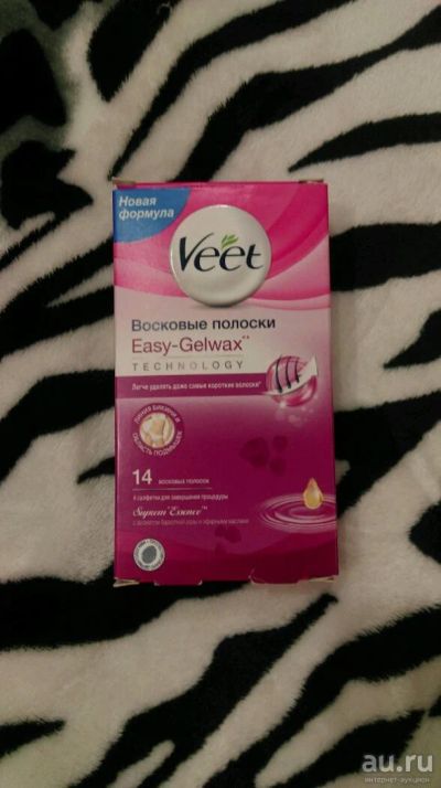 Лот: 10506056. Фото: 1. Восковые полоски Veet для чувствительных... Уход за телом
