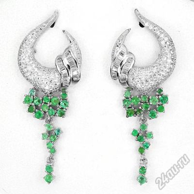 Лот: 5930829. Фото: 1. Серьги оригинального дизайна с... Серьги, каффы