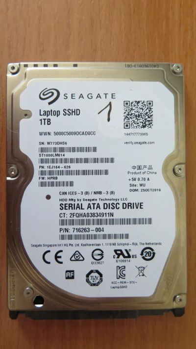 Лот: 22850441. Фото: 1. Жесткий диск Seagate Laptop SSHD... Жёсткие диски (HDD)