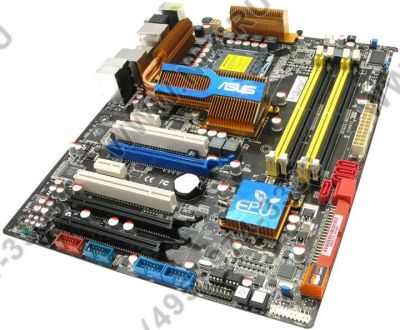 Лот: 5512382. Фото: 1. ASUS P5Q-E LGA775 P45 3xPCI-E... Материнские платы