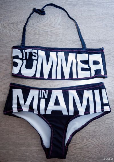 Лот: 13208833. Фото: 1. Новый черный купальник "In Miami... Купальники, плавки, шорты для плавания