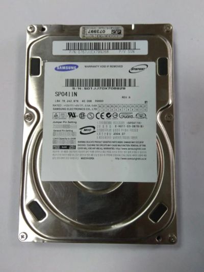 Лот: 11393959. Фото: 1. Жесткий диск Samsung SV0411N 40... Жёсткие диски (HDD)