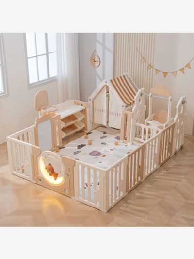 Лот: 25700357. Фото: 1. Манеж UNIX Kids DeLuxe House Camel... Другое (спортивная одежда)