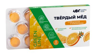 Лот: 23716868. Фото: 1. АВС хэлси фуд твердый мед апельсин... Лекарства