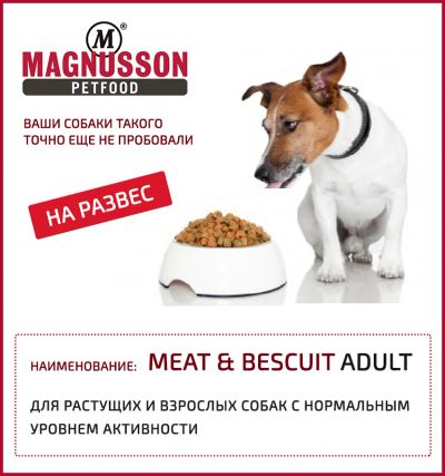 Лот: 3761196. Фото: 1. Magnusson Meat&Bescuit Adult... Корма