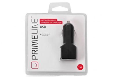 Лот: 8809989. Фото: 1. АЗУ-USB Prime Line 1A Автомобильное... Зарядные устройства, блоки питания, адаптеры сетевые для смартфонов