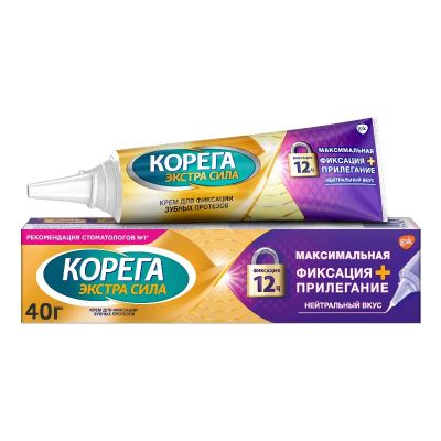 Лот: 23719144. Фото: 1. Корега крем для фиксации зубных... Лекарства