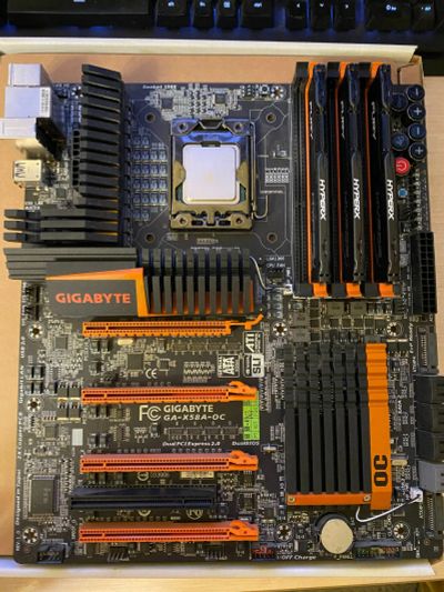 Лот: 19338066. Фото: 1. Gigabyte GA-X58A-OC LGA1366, Xeon... Материнские платы