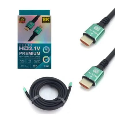 Лот: 24568590. Фото: 1. Кабель HDMI-HDMI 8K 2.1v 1.5 м... Шлейфы, кабели, переходники