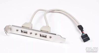 Лот: 9219971. Фото: 1. Планка в корпус USB2.0 - 2 порта. Шлейфы, кабели, переходники