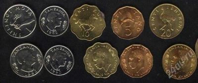 Лот: 1277175. Фото: 1. Танзания. Набор из 5 монет. Животные... Африка