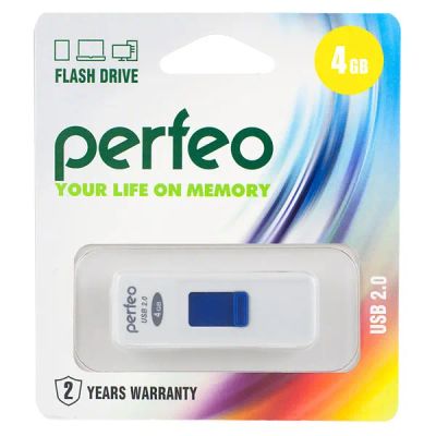 Лот: 24948523. Фото: 1. Флеш-накопитель USB2.0 4Gb Perfeo... USB-флеш карты