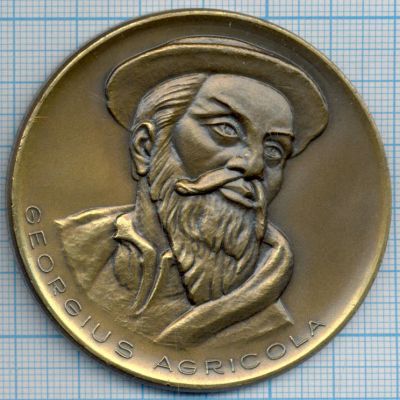 Лот: 14072120. Фото: 1. Финляндия медаль Георгий АгриколаGeorgius... Юбилейные