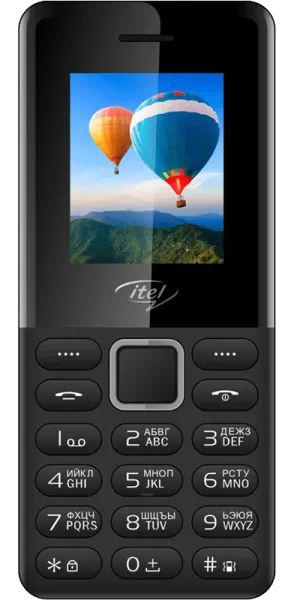 Лот: 22218745. Фото: 1. Телефон Itel it2163R, черный. Кнопочные мобильные телефоны
