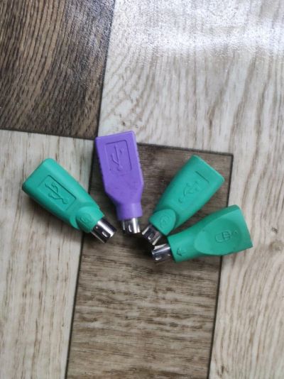Лот: 15057333. Фото: 1. Переходник с USB на PS/2 4шт. Шлейфы, кабели, переходники