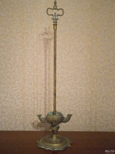 Лот: 18310316. Фото: 1. Старинная масляная лампа. Подсвечники, канделябры
