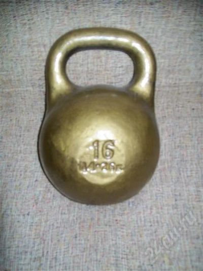 Лот: 463100. Фото: 1. Гиря 16кг. Штанги, блины