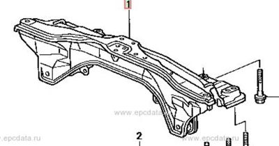 Лот: 21419948. Фото: 1. балка подвески Honda Orthia EL2. Ходовая, подвеска, рулевое управление