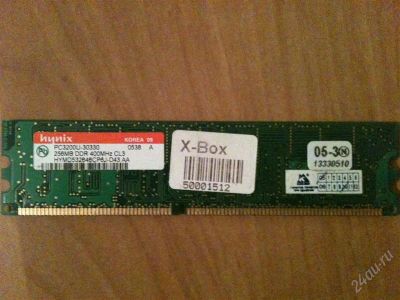 Лот: 905581. Фото: 1. Hynix DDR 256MB PC-3200. Оперативная память