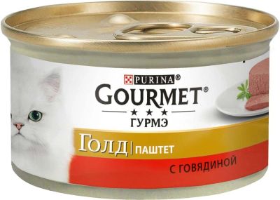 Лот: 15056126. Фото: 1. (Гурме) Gold говядина 85г мусс... Корма