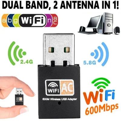 Лот: 16518841. Фото: 1. Двух диапазонный Usb Wifi 2.4G... WiFi, Bluetooth адаптеры