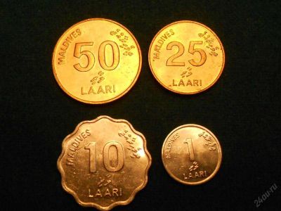 Лот: 5890464. Фото: 1. Мальдивы. Четыре монеты.1984г. Азия