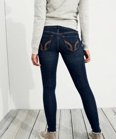 Лот: 12653040. Фото: 1. Женские зауженные джинсы Hollister... Джинсы