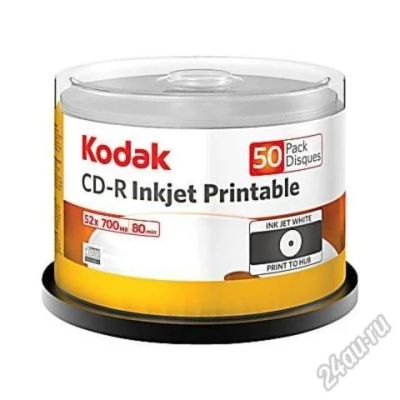 Лот: 5548877. Фото: 1. Диск CD-R Kodak 700Mb 52x Cake... CD, DVD, BluRay