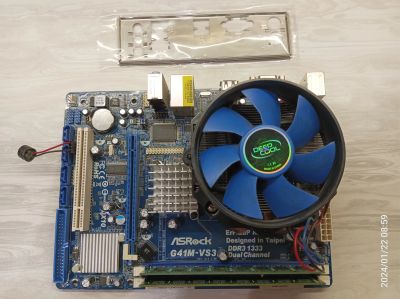 Лот: 21255628. Фото: 1. Набор для ПК = MB(ASRock G41M-VS3... Комплекты запчастей
