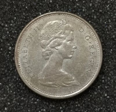 Лот: 22609458. Фото: 1. 25 центов 1968 года. Канада. Серебро... Америка