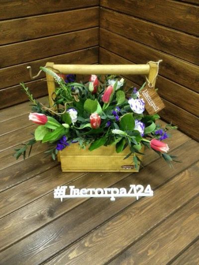 Лот: 7548361. Фото: 1. Цветы . Ящик с цветами № 588 Доставка... Свежие цветы